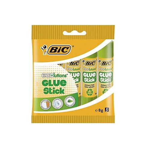 Bic Pochette De 5 Bâtons De Colle Ecolutions 8g