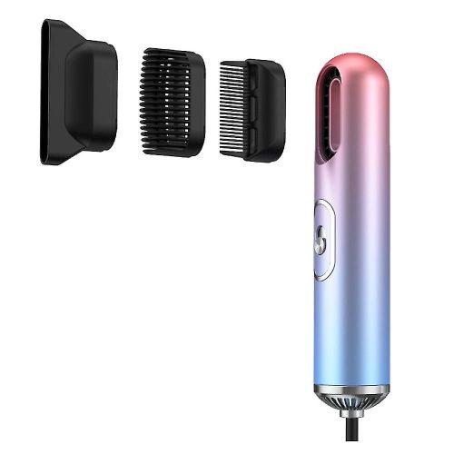 Sèche-Cheveux Électrique Professionnel 3 En 1 Avec Brosse Négative À Lumière Bleue Froide/Chaude