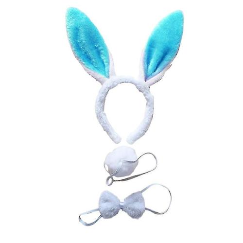 Ensemble 3 Pièces Avec Bandeau, N?uds Papillon Et Queue De Lapin Oreilles De Lapin Pour Enfants Et Adultes ¿ Costume De Cosplay De Fête