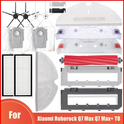 Support De Chiffon De Vadrouille, Filtre Hepa De Remplacement Pour Aspirateur Xiaomi Roborock Q7 Max Q7 Max + T8, Brosse Principale, Couvercle De Sac 9109-May18840