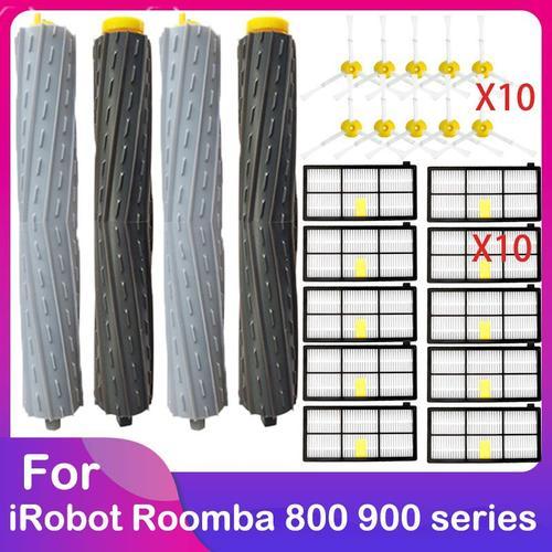 Pour Irobot Roomba 800 900 Serie 860 865 866 870 871 880 885 886 890 960 966 980 Brosse Principale Brosses Laterales Filtre Hepa Accessoires 9109-May22265.