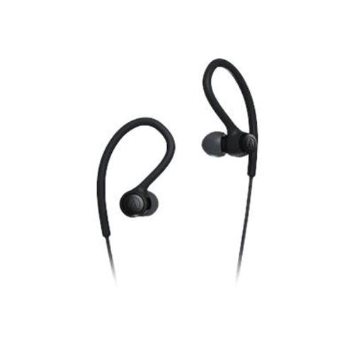 Audio-Technica ATH SPORT10 - Écouteurs - intra-auriculaire - montage sur l'oreille - filaire - isolation acoustique - noir
