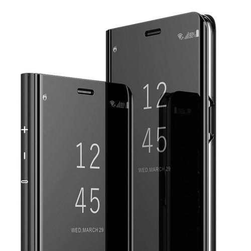 Etui Coque Samsung Galaxy A80 Clear View Etui À Rabat Antichoc Coque Miroir Smart Stand Etui Housse Pour Samsung Galaxy A80 Noir