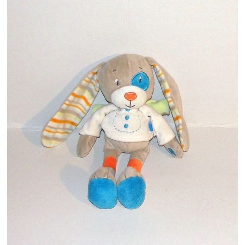 Lapin Cocard Tex Baby Peluche Doudou Lapin Mouchoir Feuille Dans Son Dos