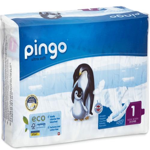 Pingo 27 Couches Écologiques Jetables Taille 1 (2-5 Kg)