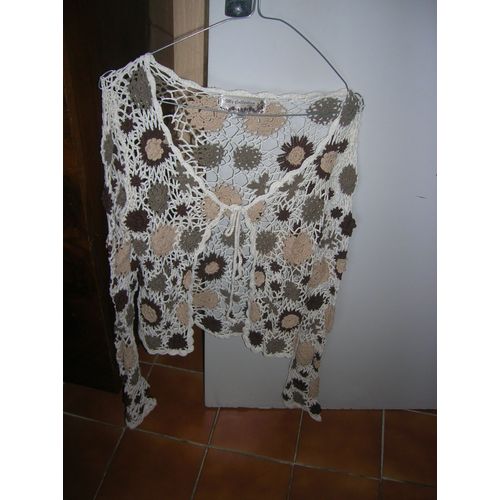 Gilet Style Crochet My Collection Taille M/L 100ù Coton.