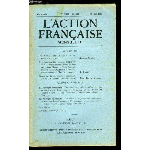 L Action Française N° 260 - Les Salons, Les Chateaux Et Le Peuple Français Par Georges Valois, Enquête Sur L Art Chrétien Par L. Dimier, Gambetta Et La Défense Nationale Par Henri Dutrait-Crozon