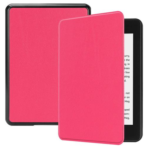 Amazon Kindle Paperwhite 4 Coque, Saturcase Pu Cuir Flip Folio Ultra Mince Poids Léger Housse Étui Coque Avec Fonction Veille / Réveil Automatique Pour Amazon Kindle Paperwhite 4 2018 (Rose)