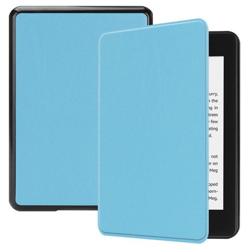 Amazon Kindle Paperwhite 4 Coque, Saturcase Pu Cuir Flip Folio Ultra Mince Poids Léger Housse Étui Coque Avec Fonction Veille / Réveil Automatique Pour Amazon Kindle Paperwhite 4 2018 (Bleu Ciel)