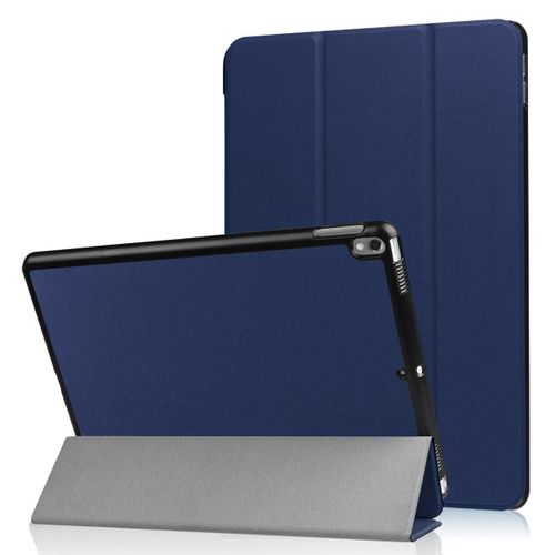 Apple Ipad Air 3 10.5" (2019) Coque, Saturcase Pu Cuir Flip Pliable Folio Stand Protecteur Housse Étui Coque Avec Fonction Veille / Réveil Automatique Pour Apple Ipad Air 3 10.5" (2019) (Bleu Foncé)