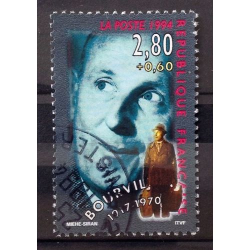 Personnages Célèbres - Bourvil 2,80+0,60 (Très Joli N° 2900) Obl - France Année 1994 - N25054