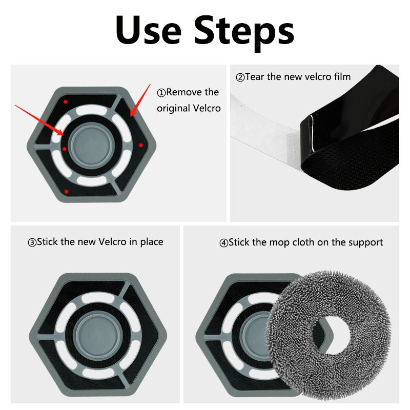Support De Vadrouille Velcro Pour Ecovacs Deebot N9 +/Yeedi,... - 3