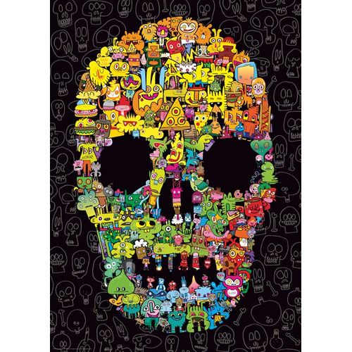 Puzzle 1000 Pièces Jon Burgerman - Doodle Skull