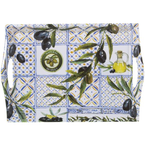 Plateau Olives En Mélamine Avec Poignées 35 Cm
