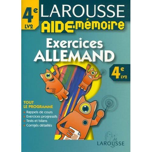 Larousse Aide-Mémoire Allemand 4e Lv2 - Exercices