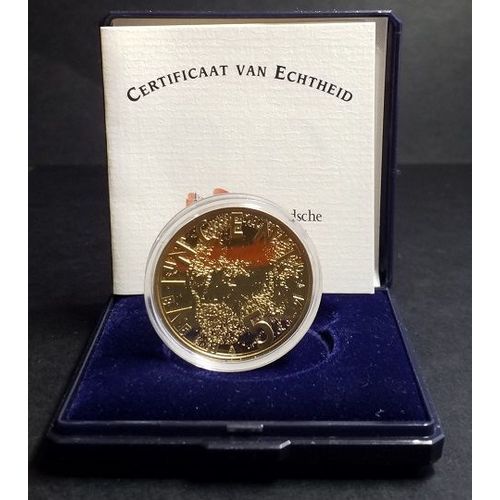 Pays-Bas. Monnaie De 5 Euros Argent Plaquée Or. Vincent Van Gogh 2003