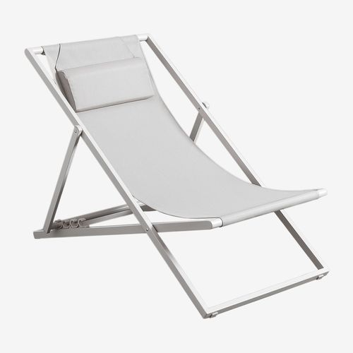 Pack De 2 Hamacs Pliants Avec Coussin En Acier Jensy Gris Clair