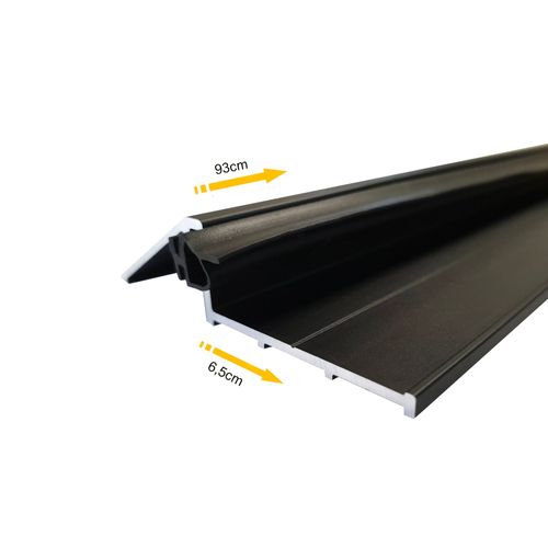 Seuil de porte 93 cm avec joint - anodisé noir