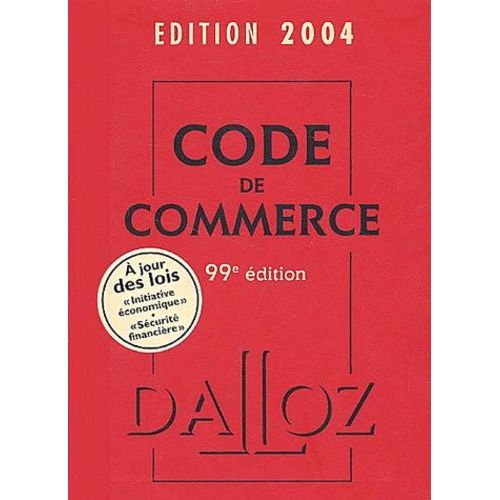 Code De Commerce 2004