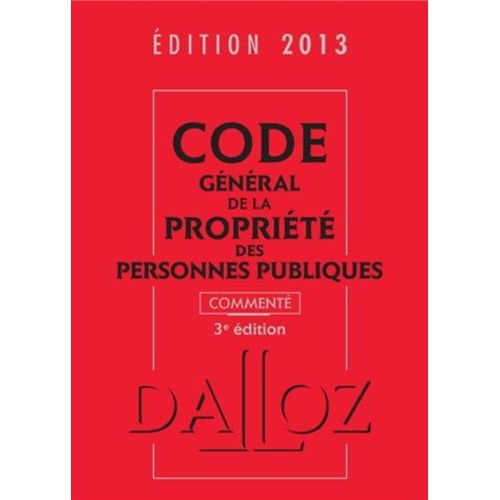 Code Général De La Propriété Des Personnes Publiques 2013