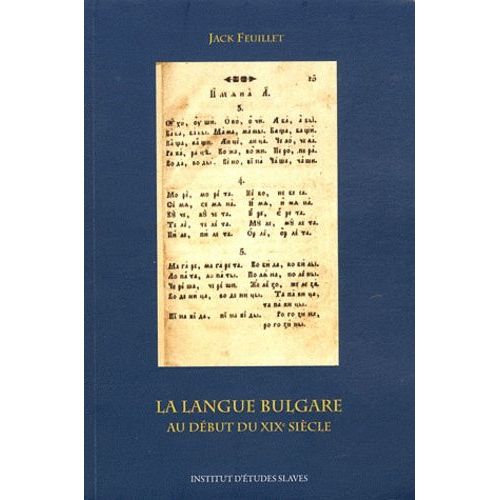 La Langue Bulgare Au Début Du Xixe Siècle
