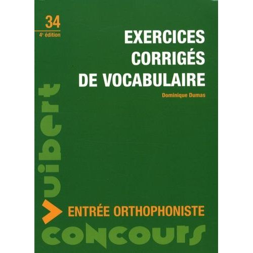 Exercices Corrigés De Vocabulaire