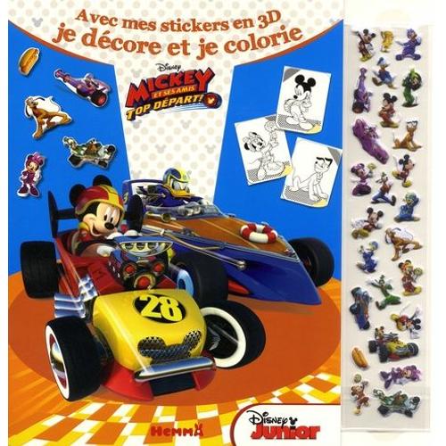 Mickey Et Ses Amis, Top Départ Avec Mes Stickers En 3d Je Décore Et Je Colorie