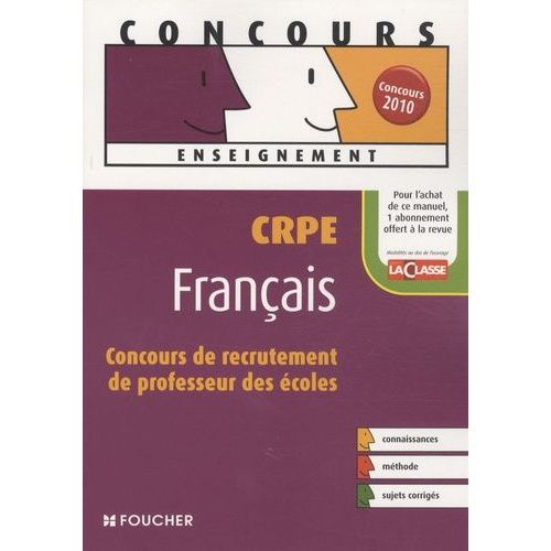 Français Crpe - Concours De Recrutement De Professeur Des Écoles