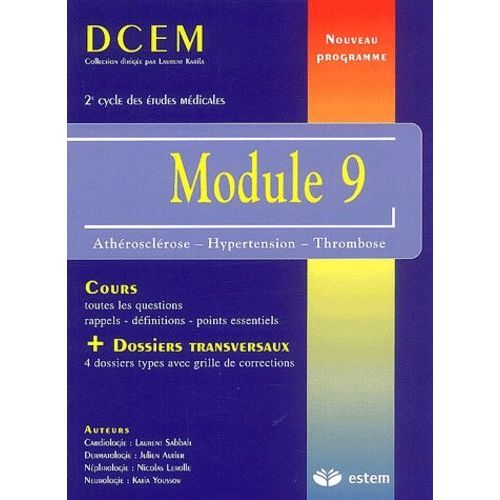 Module 9 - Athérosclérose-Hypertension-Thrombose