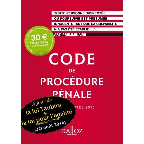 Code De Procédure Pénale 2015