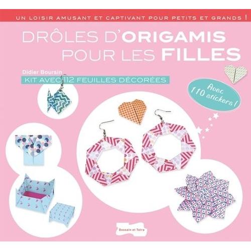 Drôles D'origamis Pour Les Filles - Kit Avec 112 Feuilles Décorées, Avec 110 Stickers !