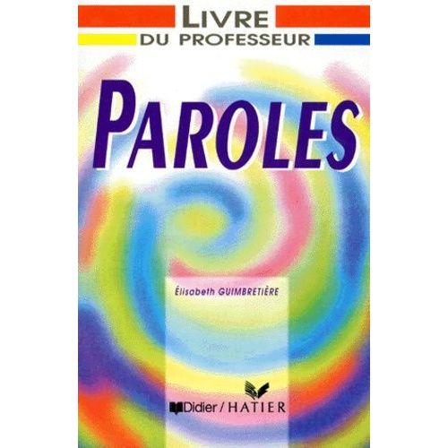 Paroles - Livre Du Professeur