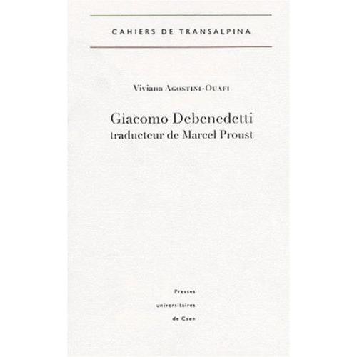 Giacomo Debenedetti Traducteur De Marcel Proust