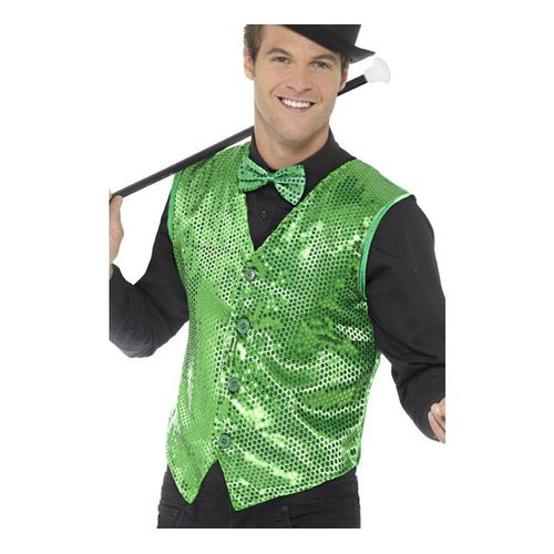 Gilet Vert Avec Paillettes Pour Homme (Taille L)