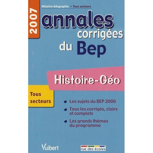 Histoire-Géo - Annales Corrigées Du Bep
