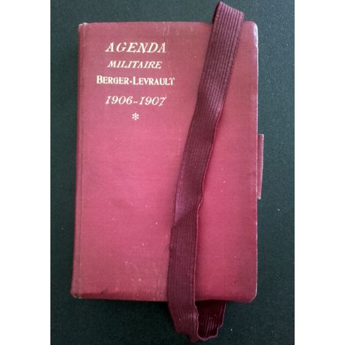 1906-1907 : Vieil Agenda Militaire Berger-Levrault, Carnet De Poche Des Officiers Et Sous-Officiers