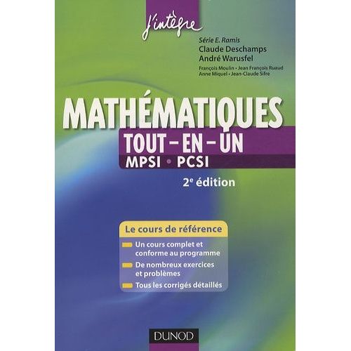 Tout-En-Un Mathématiques Mpsi-Pcsi
