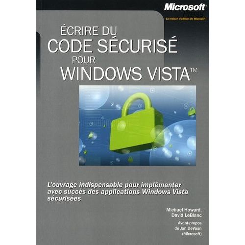 Ecrire Du Code Sécurisé Pour Windows Vista