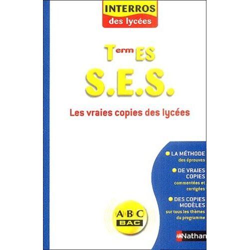 Term Es S.E.S. - Les Vraies Copies Des Lycées