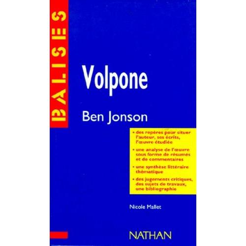 Volpone", Ben Jonson - Des Repères Pour Situer L'auteur