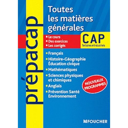 Toutes Les Matières Générales Cap Tertiaires Et Industriels