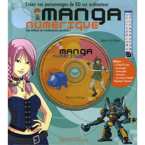 Manga Numérique - Créez Vos Personnages De Bd Sur Ordinateur (1 Cd-Rom)