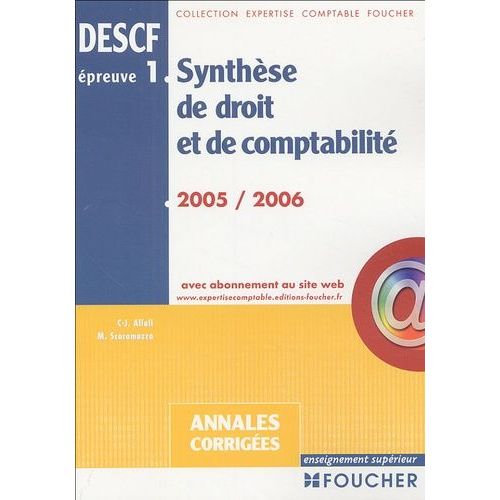 Synthèse De Droit Et De Comptabilité Descf Épreuve N°1 - Annales Crorrigées