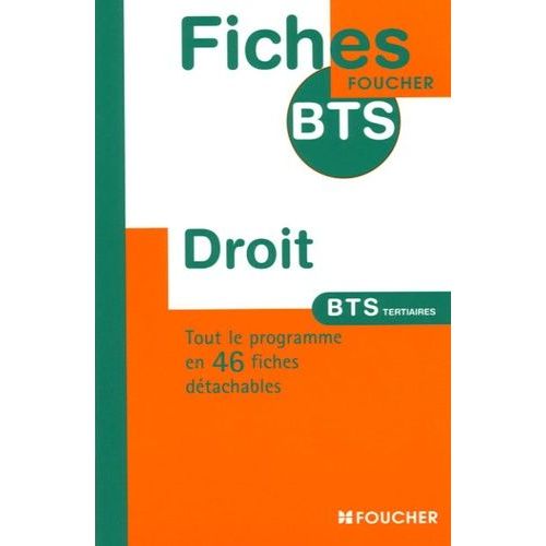 Droit Bts Tertiaires