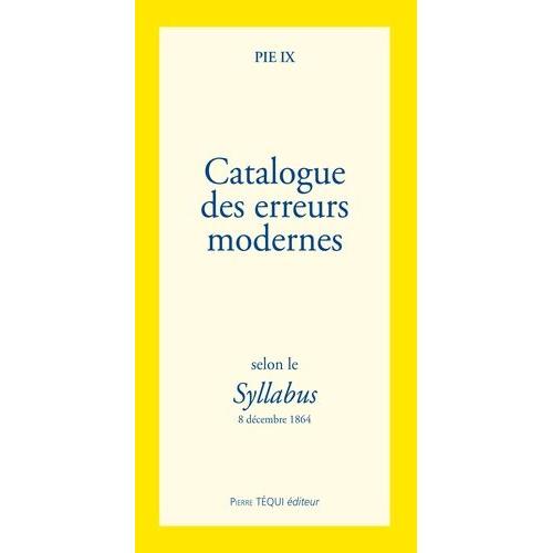 Catalogue Des Erreurs Modernes