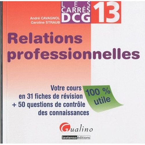 Dcg 13 Relations Professionnelles - Votre Cours En 31 Fiches De Révision + 50 Questions De Contrôle Des Connaissances