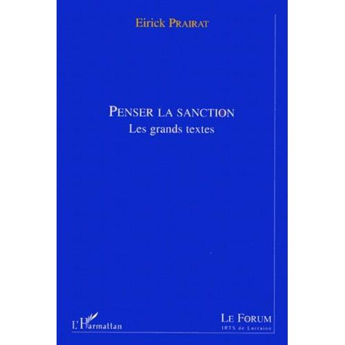 Penser La Sanction - Les Grands Textes