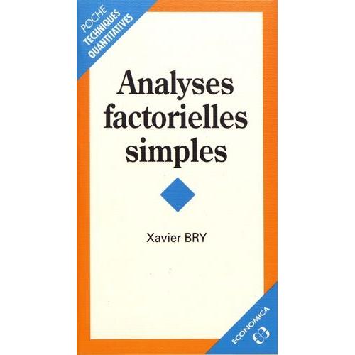 Analyses Factorielles Simples