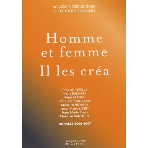 Homme Et Femme Il Les Créa