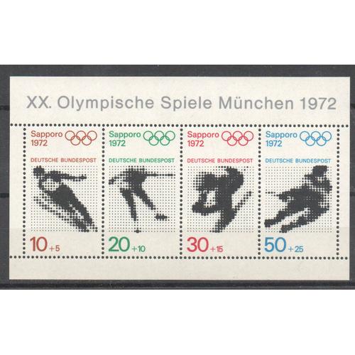 Allemagne Fédérale - Bloc-Feuillet N° 5 Neuf ** - Jeux Olympiques Sapporo 1972